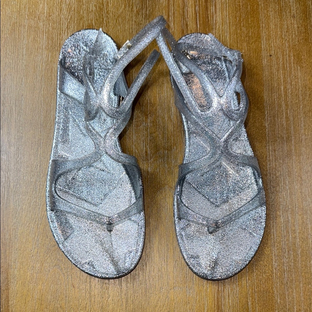 Jimmy Choo Glitter Strappy Sandals